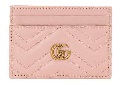 Gucci GG Marmont Card Case, &pound;175, Accessories, Pink, Leather, Front view